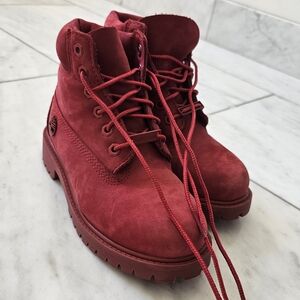 Red kid Timberlands size 13